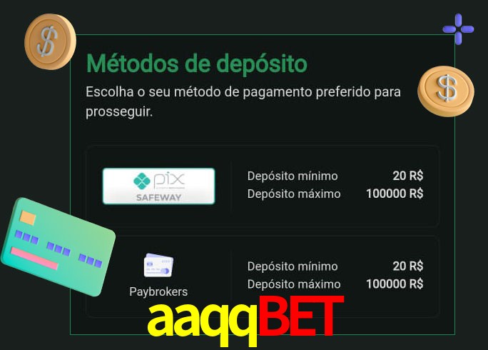O cassino aaqqbet oferece uma grande variedade de métodos de pagamento